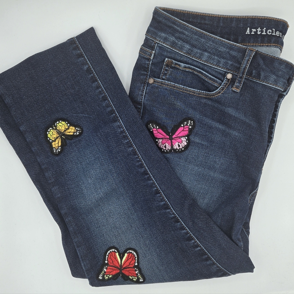 Articles Of Society Sarah Cut Off Hem Butterfly Jeans
